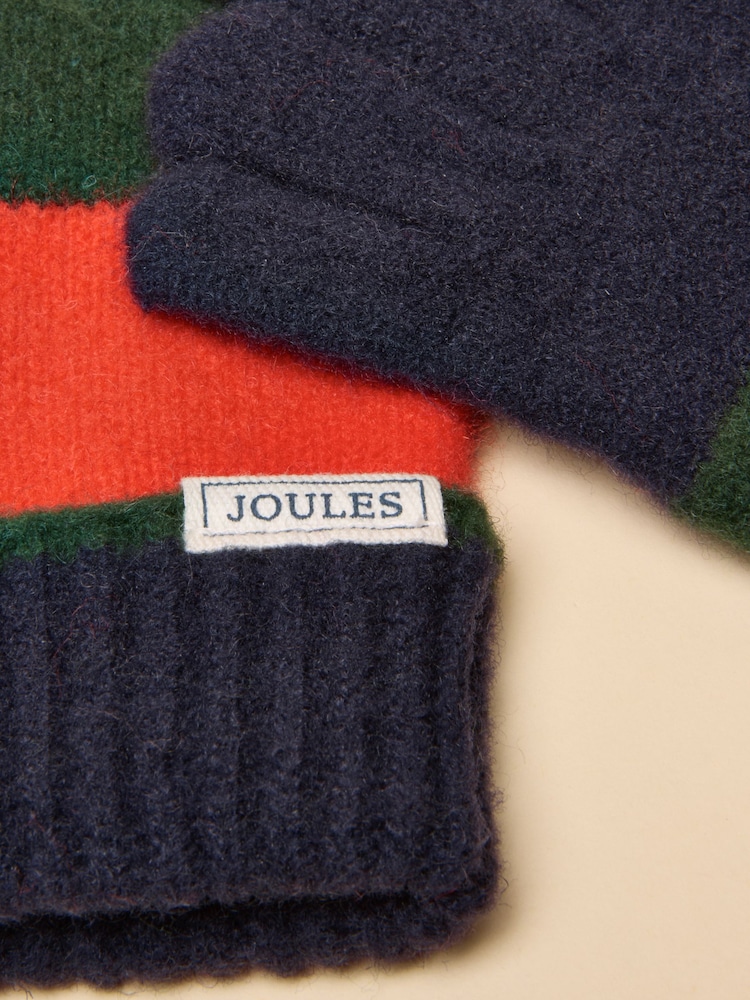 Joules Explorer Orange/Navy Hat and Gloves Set - Image 3 of 3 Joules Explorer Orange/Navy Hat and Gloves Set - Image 3 of 3