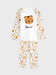 Personalised Girls Rainbow Pyjamas Set by Dollymix - Image 1 of 6