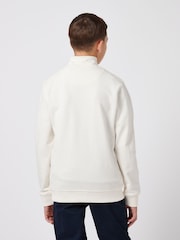 U.S. Polo Assn. Cream Boys 100% Cotton Double Horsemen 1/4 Zip Sweatshirt - Image 2 of 8