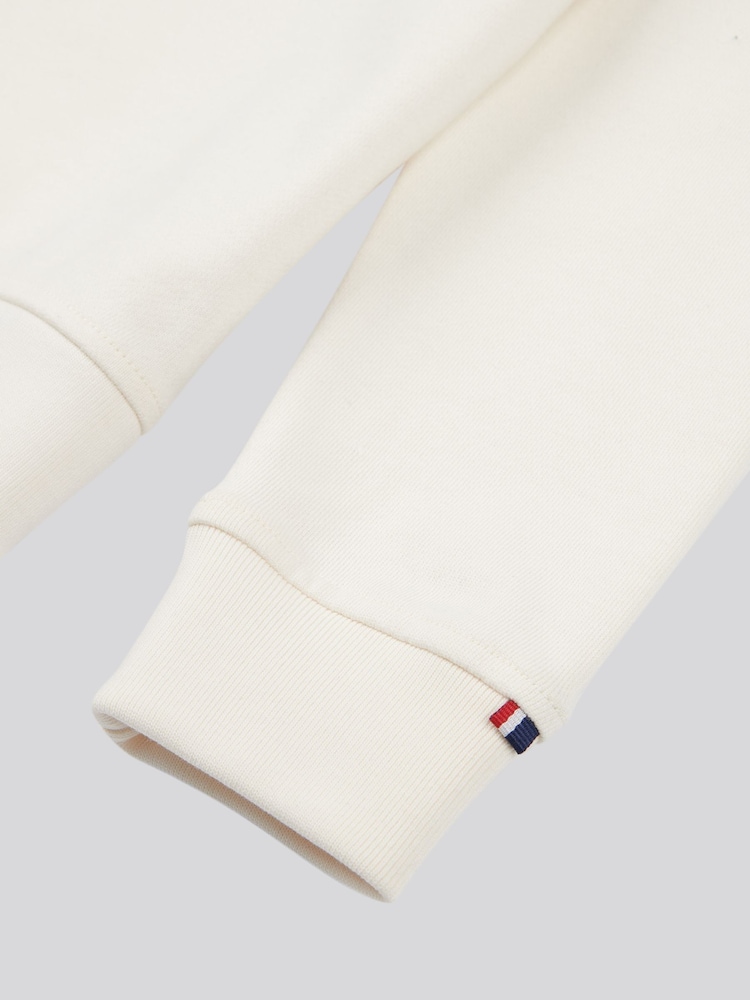 U.S. Polo Assn. Cream Boys 100% Cotton Double Horsemen 1/4 Zip Sweatshirt - Image 7 of 8