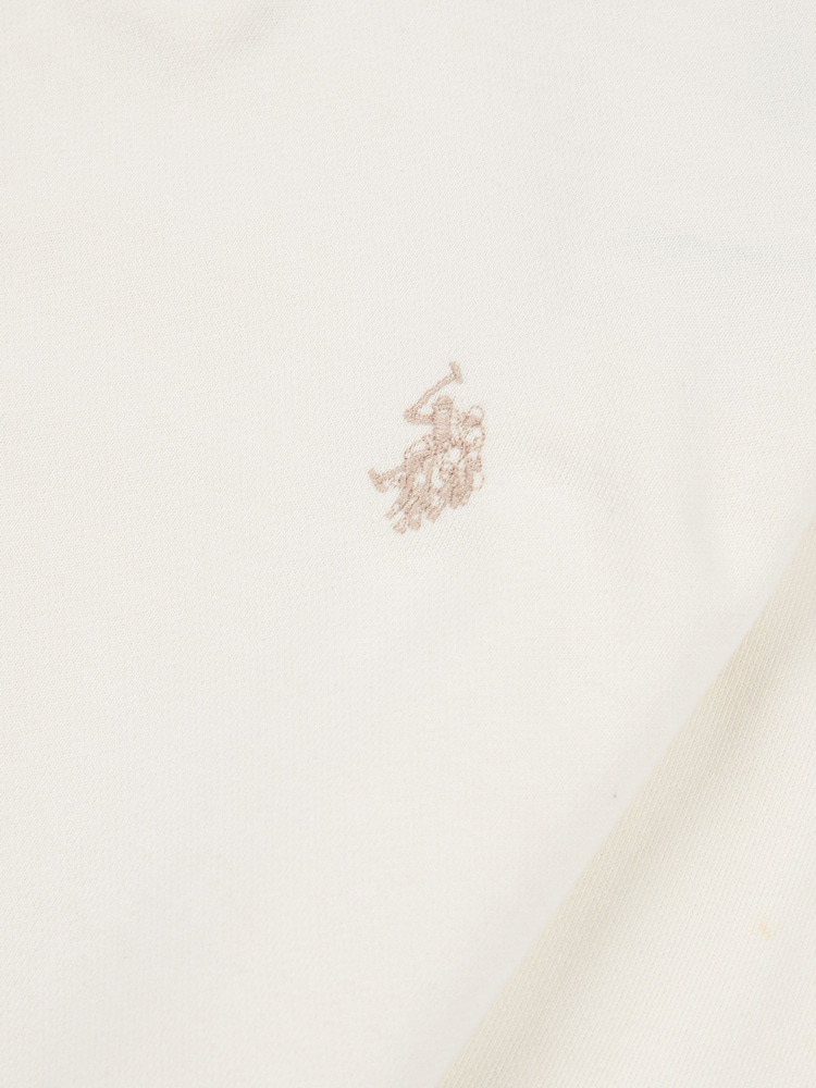 U.S. Polo Assn. Cream Boys 100% Cotton Double Horsemen 1/4 Zip Sweatshirt - Image 8 of 8