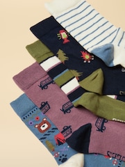 Joules Eat Feet Socks 5 Pack - Imagen 2 de 4