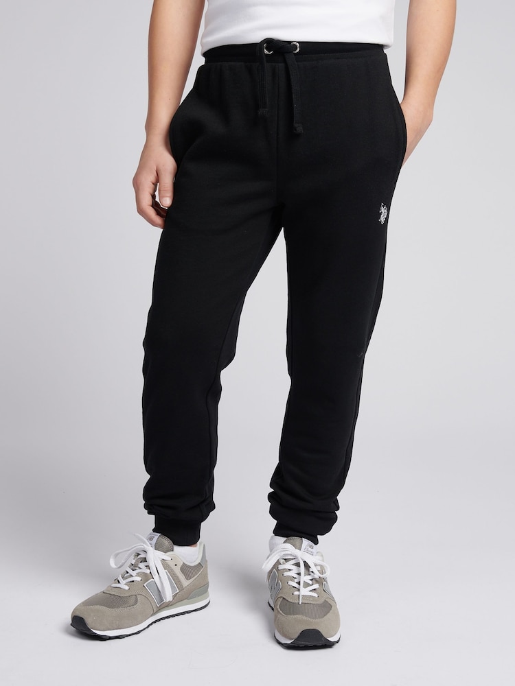 Preto - U.S. Polo Assn. Boys Double Horsemen Joggers - Imagem 1 de 9