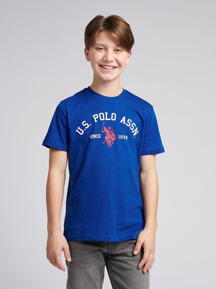 U.S. Polo Assn. Light Blue Signature Arch Print T-Shirt - Image 1 of 7 U.S. Polo Assn. Light Blue Signature Arch Print T-Shirt - Image 1 of 7