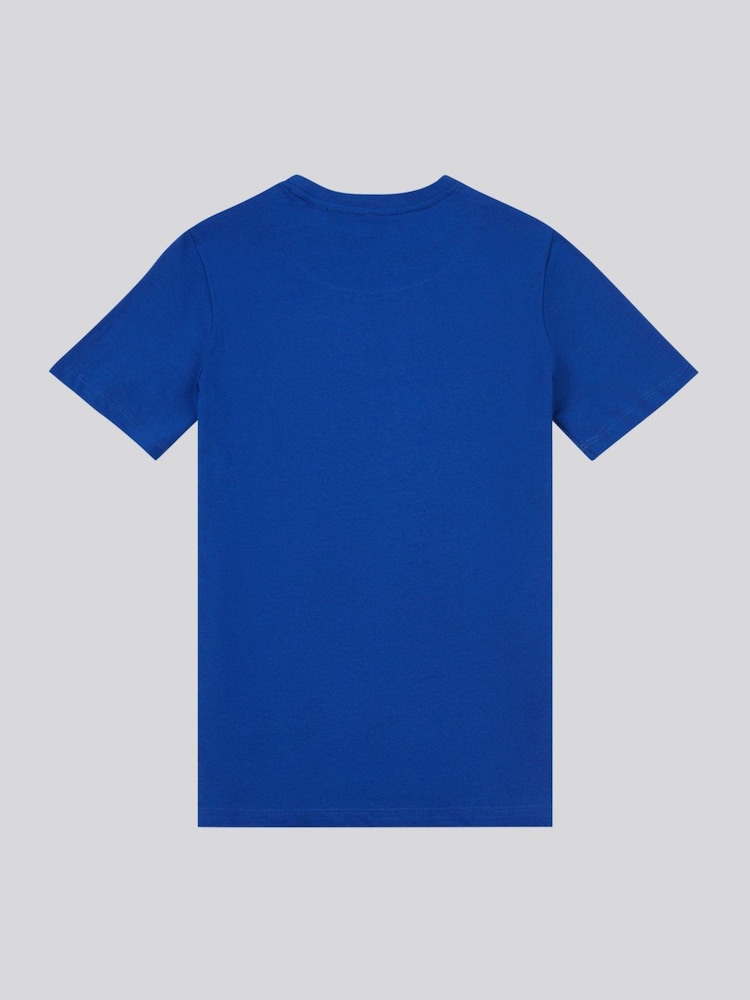 U.S. Polo Assn. Light Blue Boys 100% Cotton Signature Arch Print T-Shirt - Image 6 of 7