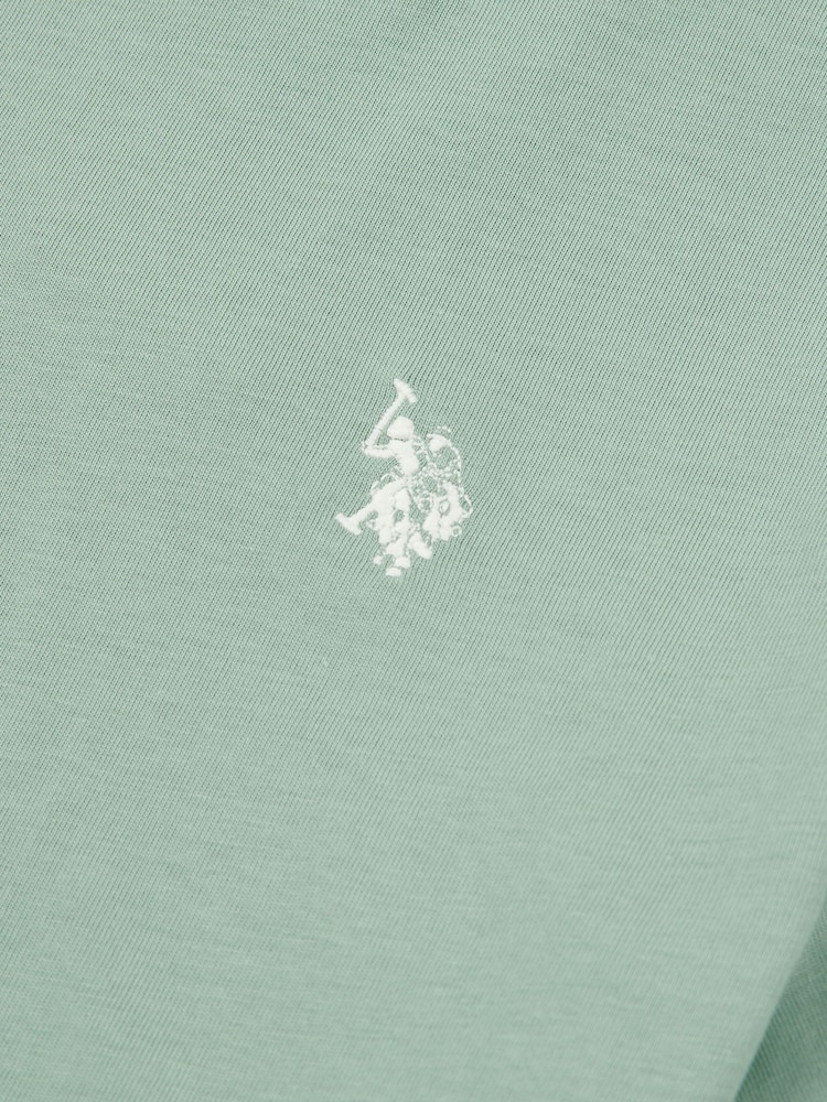 Темно-зеленый - US Polo Assn. Футболка для мальчиков из 100% хлопка с принтом лошадей - Изображение 9 из 9