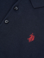U.S. Polo Assn. Blue Boys Combed 100% Cotton Polo Shirt - Image 7 of 7