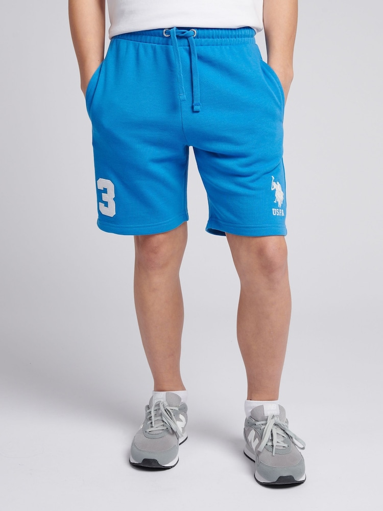 U.S. Polo Assn. Blue Boys 100% Cotton Player 3 Sweat Shorts - Image 1 of 11