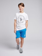 U.S. Polo Assn. Blue Boys 100% Cotton Player 3 Sweat Shorts - Image 3 of 11