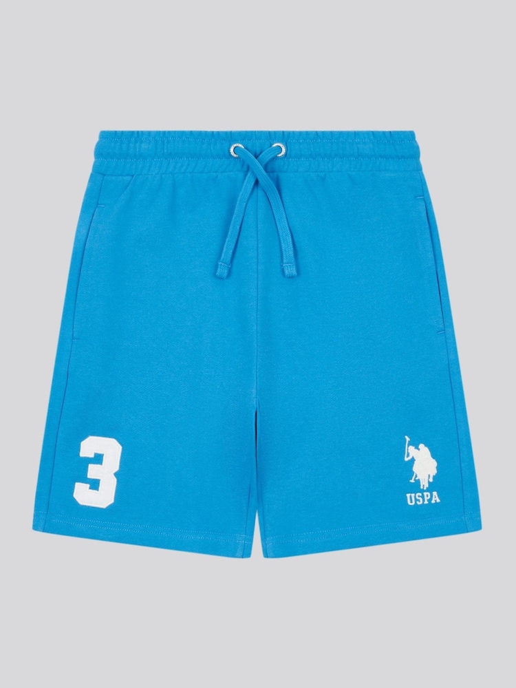 U.S. Polo Assn. Blue Boys 100% Cotton Player 3 Sweat Shorts - Image 7 of 11