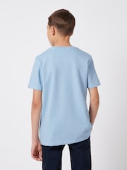 U.S. Polo Assn. Blue Boys Texture Double Horsemen T-Shirt - Image 4 of 7