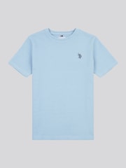 U.S. Polo Assn. Blue Boys Texture Double Horsemen T-Shirt - Image 5 of 7