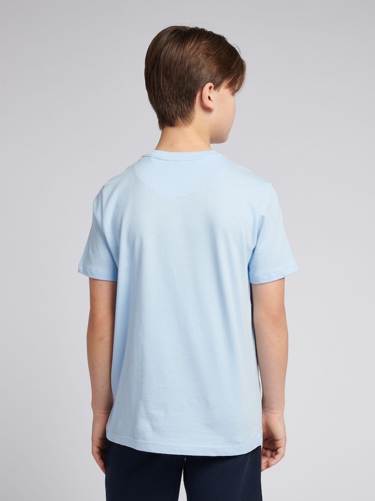 U.S. Polo Assn. Blue Boys 100% Cotton Signature Arch Print T-Shirt - Image 4 of 7