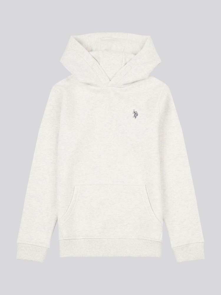 U.S. Polo Assn. Boys Double Horsemen Herringbone Hoodie - Imagen 1 de 3