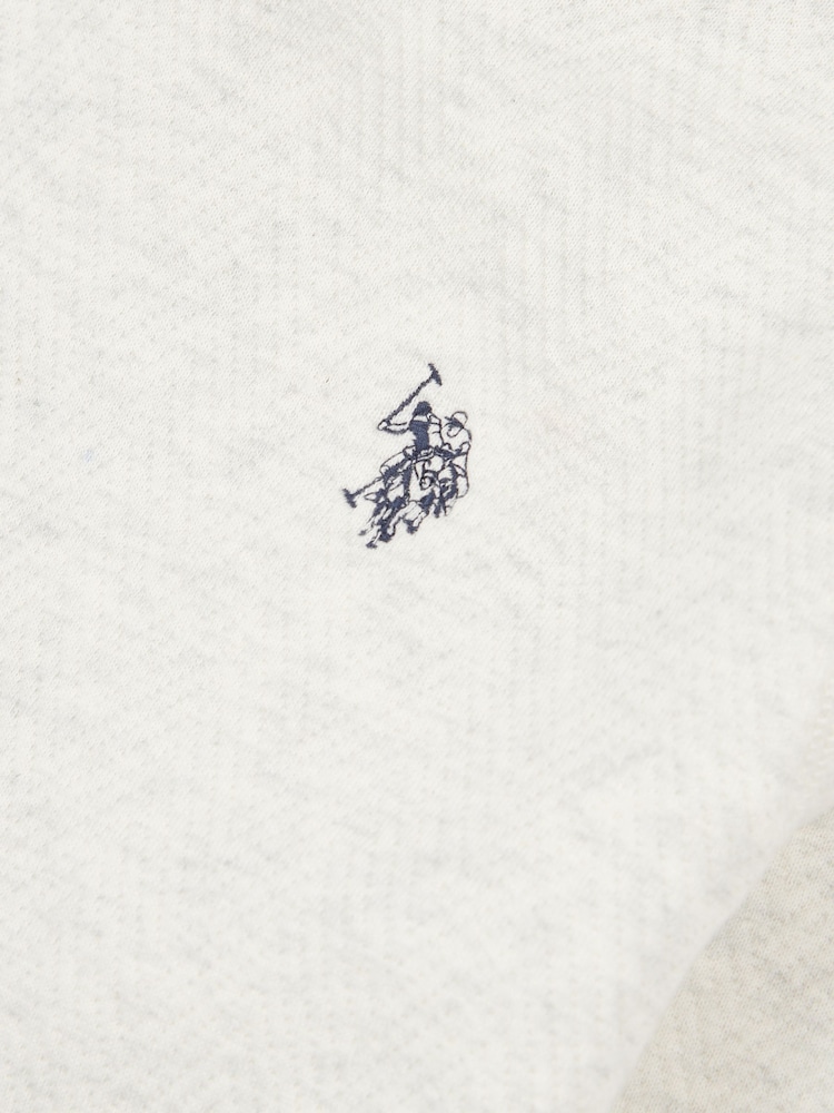 U.S. Polo Assn. Boys Double Horsemen Herringbone Hoodie - Imagen 3 de 3