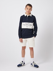U.S. Polo Assn. Blue Boys 100% Cotton Premium Embroidery Rugby Shirt - Image 3 of 7