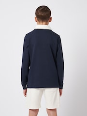 U.S. Polo Assn. Blue Boys 100% Cotton Premium Embroidery Rugby Shirt - Image 4 of 7
