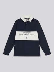 U.S. Polo Assn. Blue Boys 100% Cotton Premium Embroidery Rugby Shirt - Image 5 of 7