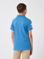 Синий - US Polo Assn. Футболка-поло для мальчиков 100% хлопок, игрок 3 - Изображение 4 из 8