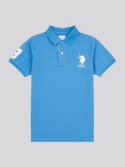 Синий - US Polo Assn. Футболка-поло для мальчиков 100% хлопок, игрок 3 - Изображение 5 из 8
