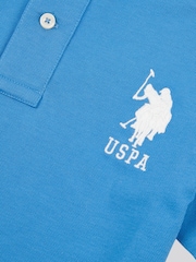 Синий - US Polo Assn. Футболка-поло для мальчиков 100% хлопок, игрок 3 - Изображение 8 из 8