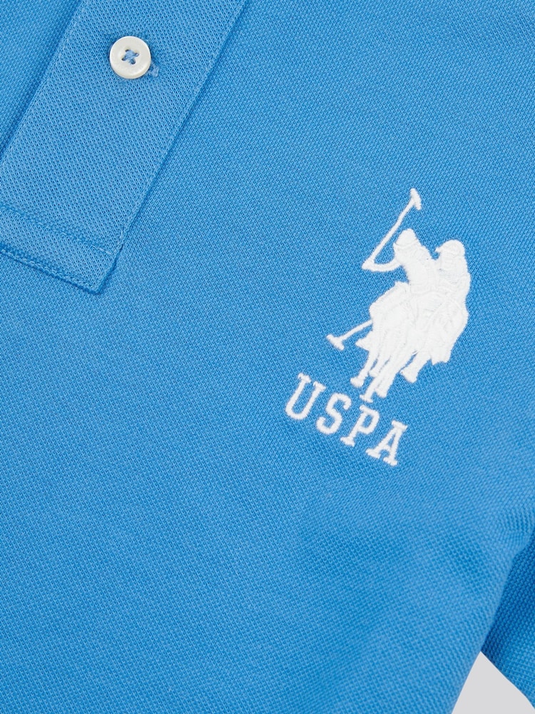 Синий - US Polo Assn. Футболка-поло для мальчиков 100% хлопок, игрок 3 - Изображение 8 из 8
