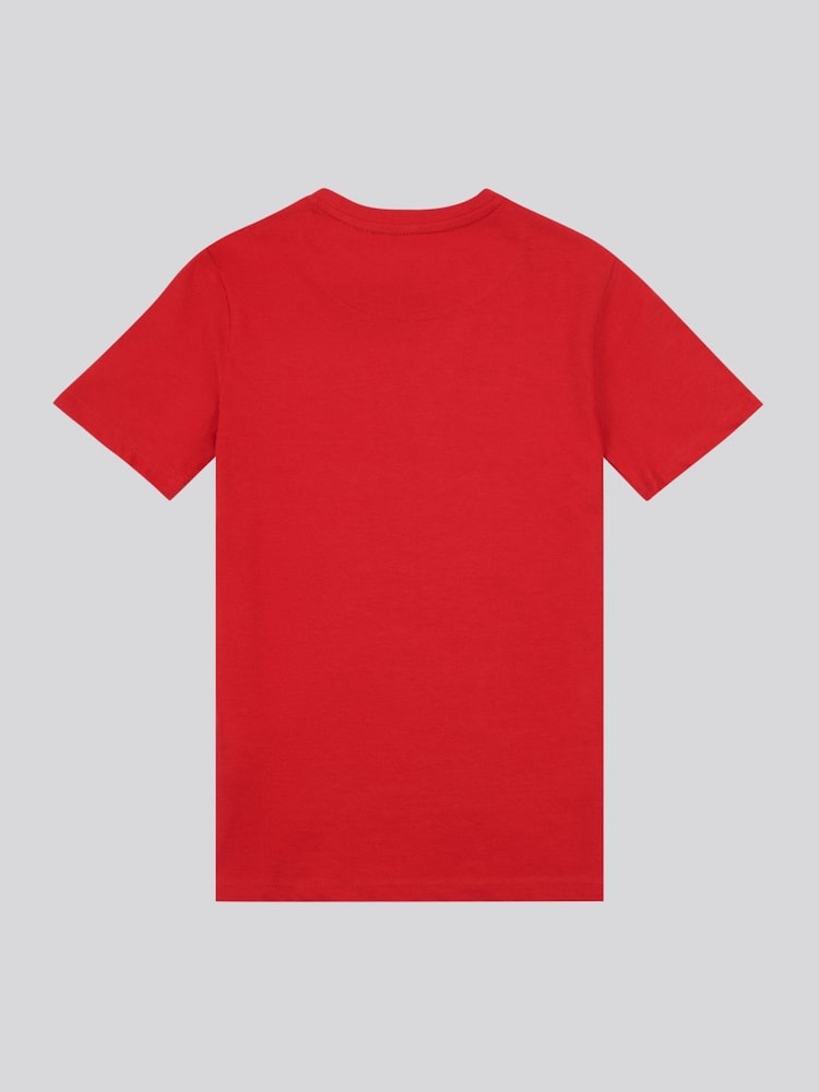 U.S. Polo Assn. Red Boys 100% Cotton Signature Arch Print T-Shirt - Image 6 of 7