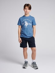 U.S. Polo Assn. Blue Boys Waffle Texture Shorts - Image 3 of 7