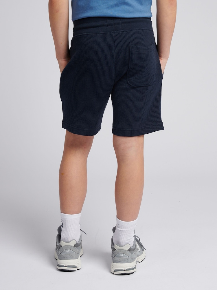 U.S. Polo Assn. Blue Boys Waffle Texture Shorts - Image 4 of 7
