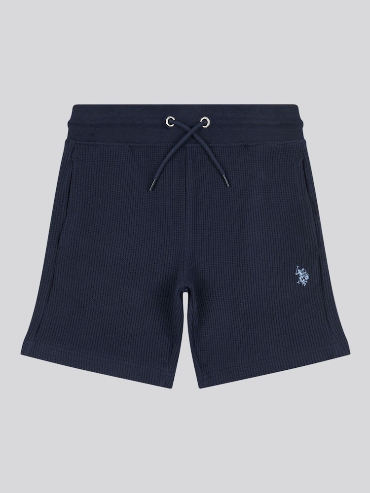 U.S. Polo Assn. Blue Boys Waffle Texture Shorts - Image 5 of 7
