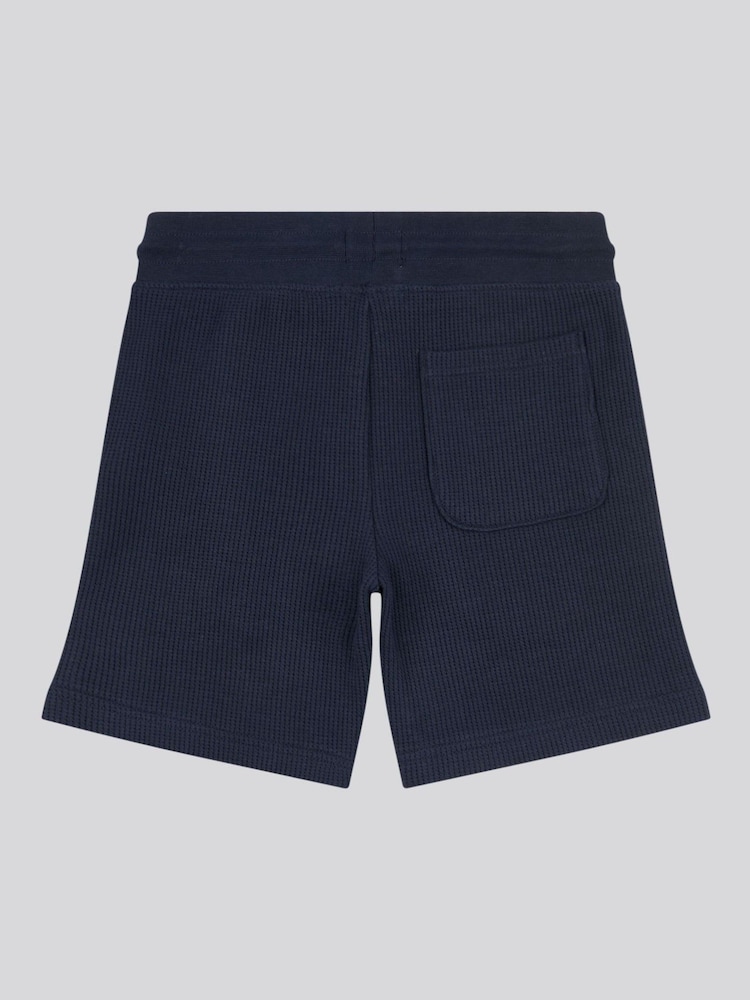 U.S. Polo Assn. Blue Boys Waffle Texture Shorts - Image 6 of 7