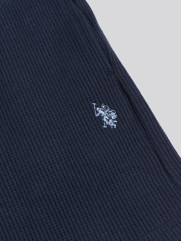 U.S. Polo Assn. Blue Boys Waffle Texture Shorts - Image 7 of 7
