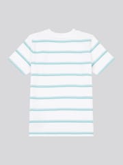 U.S. Polo Assn. White Boys 100% Cotton Terry Stripe T-Shirt - Image 6 of 7
