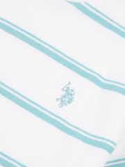 U.S. Polo Assn. White Boys 100% Cotton Terry Stripe T-Shirt - Image 7 of 7