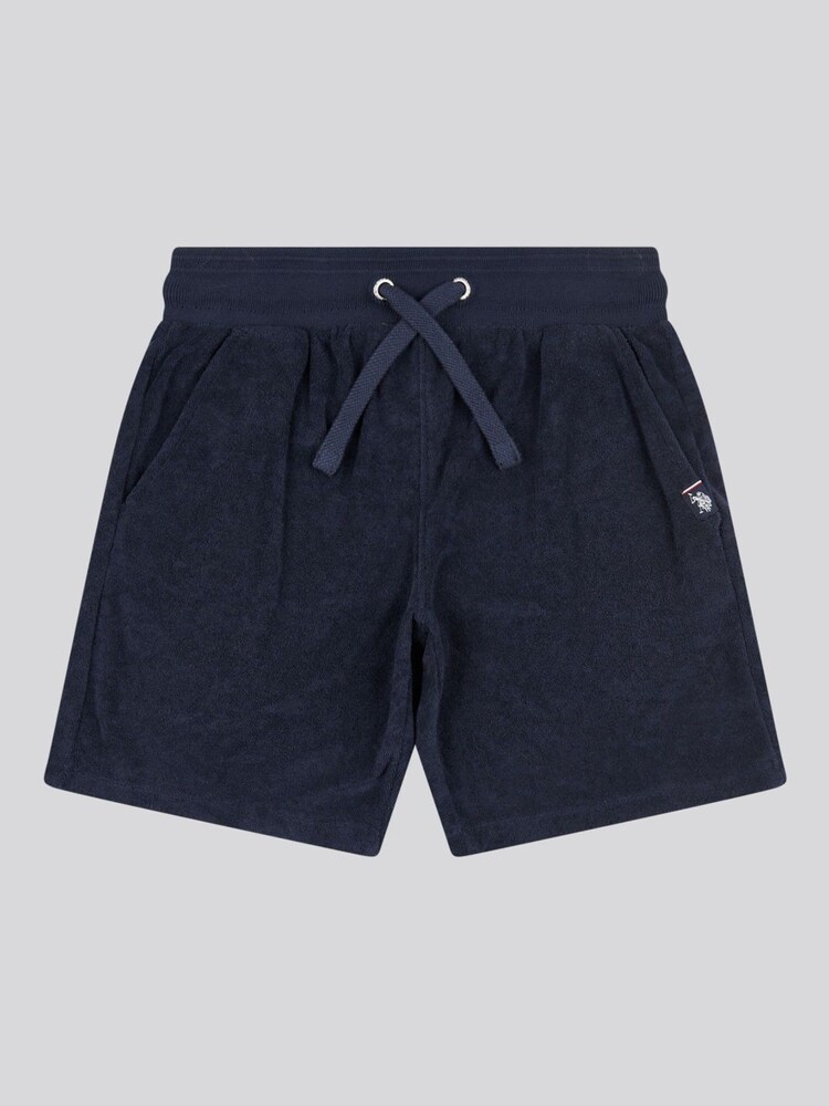 U.S. Polo Assn Blue Boys 100% Cotton Terry Shorts - Image 5 of 7