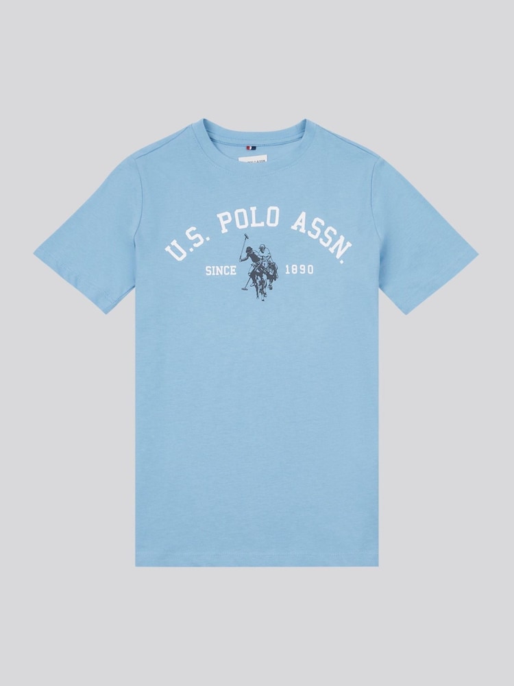 U.S. Polo Assn. Navy Blue Boys 100% Cotton Signature Arch Print T-Shirt - Image 5 of 7