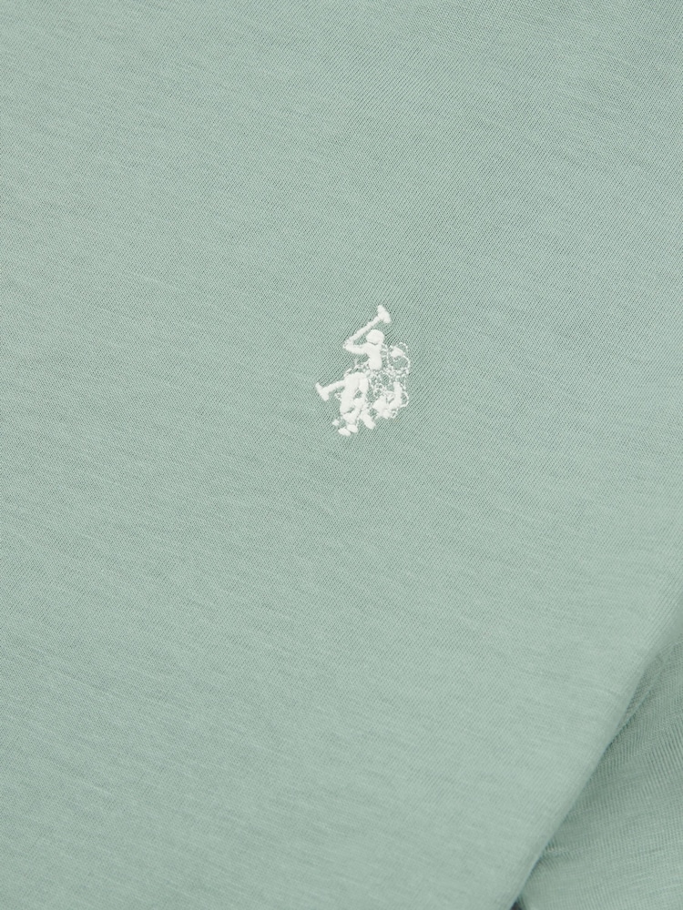 Hellgrün - U.S. Polo Assn. T-Shirt mit Doppelreiter-Logo - Image 3 of 4