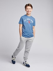 синее небо - US Polo Assn. Футболка из 100% хлопка для мальчиков с принтом арочного принта - Изображение 3 из 7