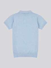 U.S. Polo Assn. Blue Boys Combed 100% Cotton Polo Shirt - Image 6 of 7