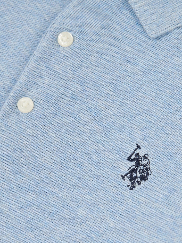 U.S. Polo Assn. Blue Boys Combed 100% Cotton Polo Shirt - Image 7 of 7