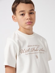 U.S. Polo Assn. Boys 100% Cotton Premium Embroidery Graphic T-Shirt - صورة 2 من 7