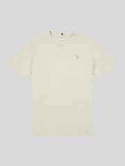 Бежевый - US Polo Assn. Футболка для мальчиков из 100% хлопка с принтом лошадей - Изображение 7 из 10