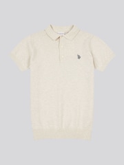 U.S. Polo Assn. Natural Boys Combed 100% Cotton Polo Shirt - Image 5 of 7