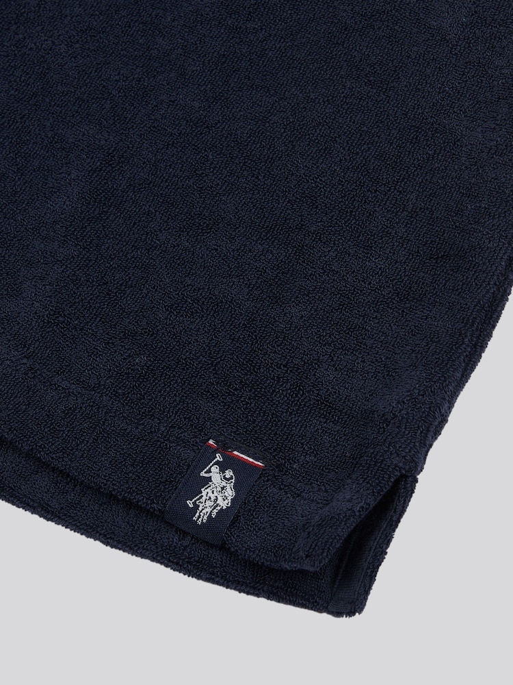 U.S. Polo Assn. Blue Boys 100% Cotton Terry Reverse Collar Polo Shirt - Image 7 of 7