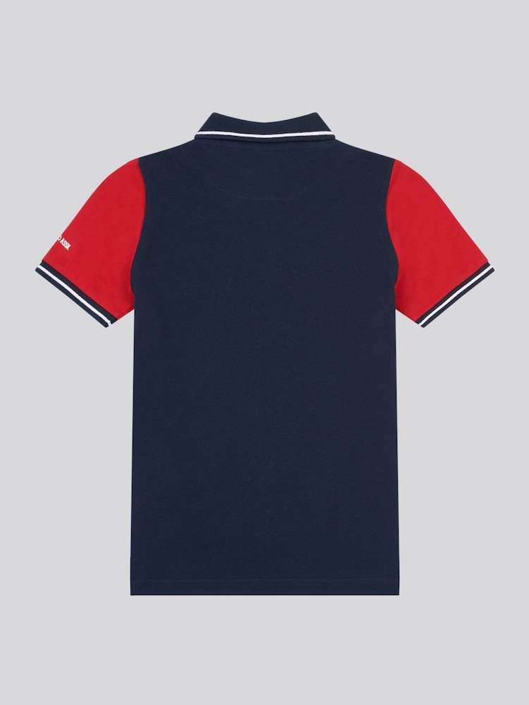U.S. Polo Assn. Blue Boys 100% Cotton Sash Polo Shirt - Image 2 of 4