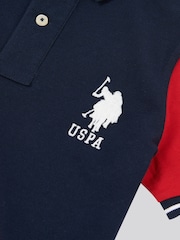 U.S. Polo Assn. Blue Boys 100% Cotton Sash Polo Shirt - Image 4 of 4