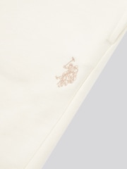 U.S. Polo Assn. Cream Boys 100% Cotton Double Horsemen Sweat Shorts - Image 9 of 9