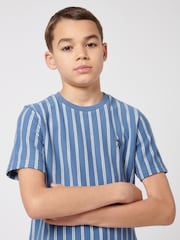 U.S. Polo Assn. Blue Boys Vertical Texture T-Shirt - Image 2 of 7