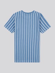 U.S. Polo Assn. Blue Boys Vertical Texture T-Shirt - Image 6 of 7