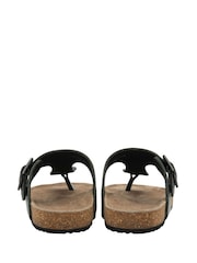 Ravel Black Toe Post Mule Sandals - Image 3 of 4
